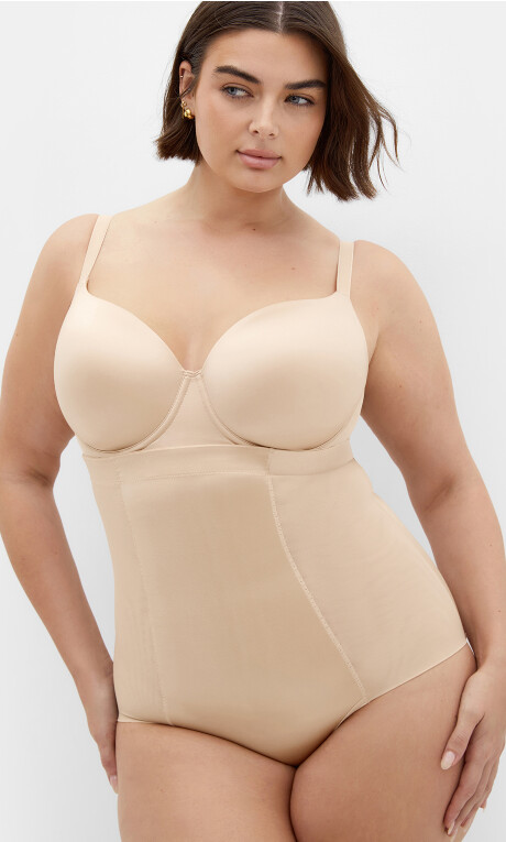 Plus Size Smooth & Chic Control Brief - latte