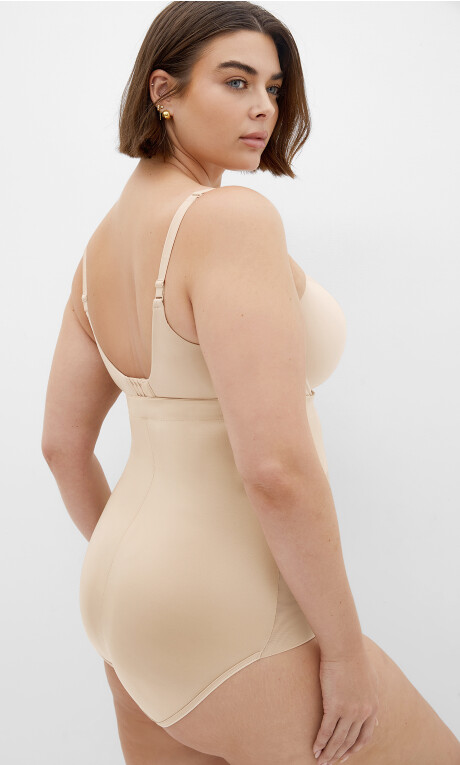 Plus Size Smooth & Chic Control Brief - latte