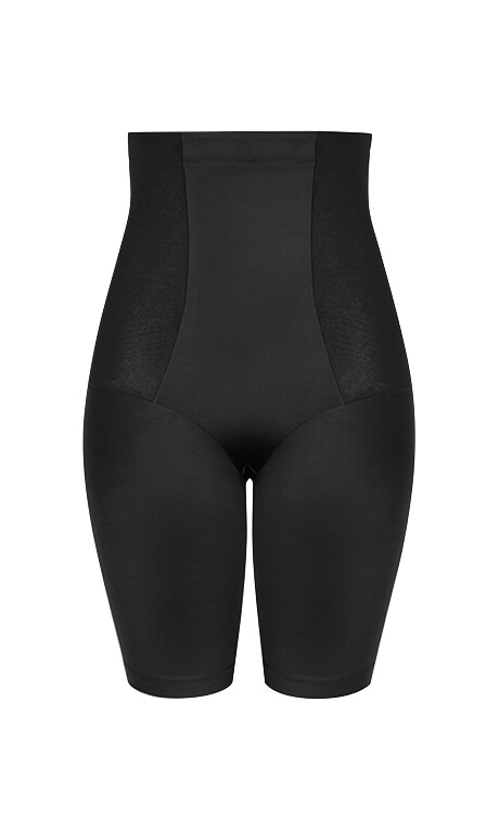 Plus Size Smooth & Chic Thigh Shaper - black