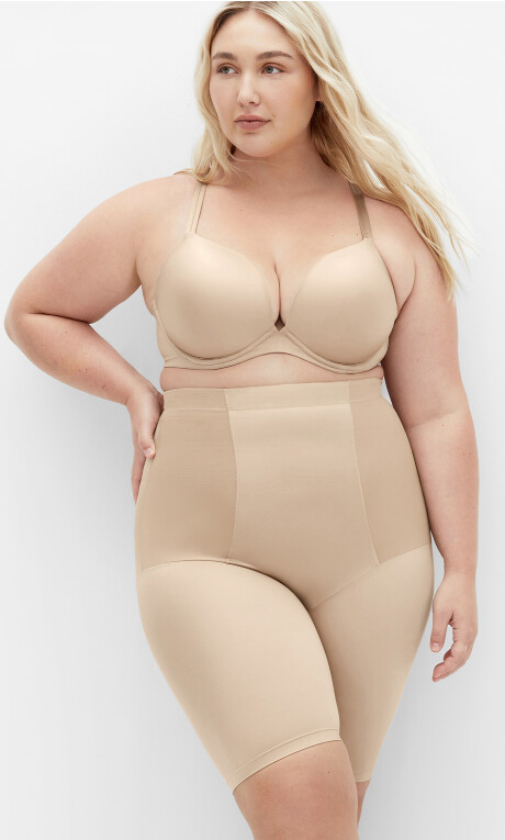 Smooth & Chic Thigh Shaper - latte Plus Size