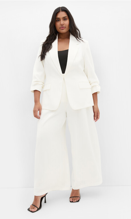 Plus Size Abbie Blazer - ivory (UPDATED)