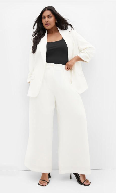 Plus Size Abbie Wide Leg Pant - ivory (UPDATED)