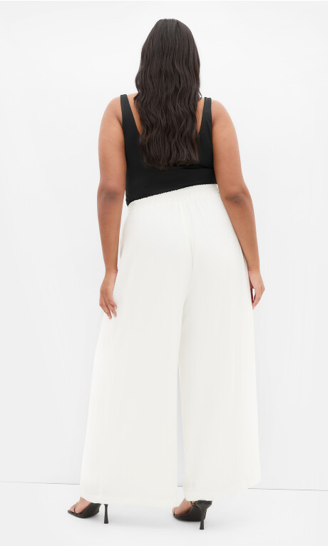 Plus Size Abbie Wide Leg Pant - ivory (UPDATED)