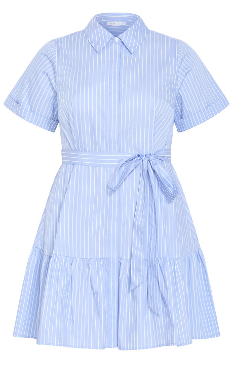 Plus Size SHIRT DRESS CLAIRE - Blue/White Stripe
