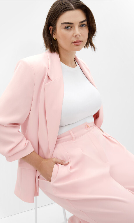Plus Size Abbie Blazer - heavenly pink