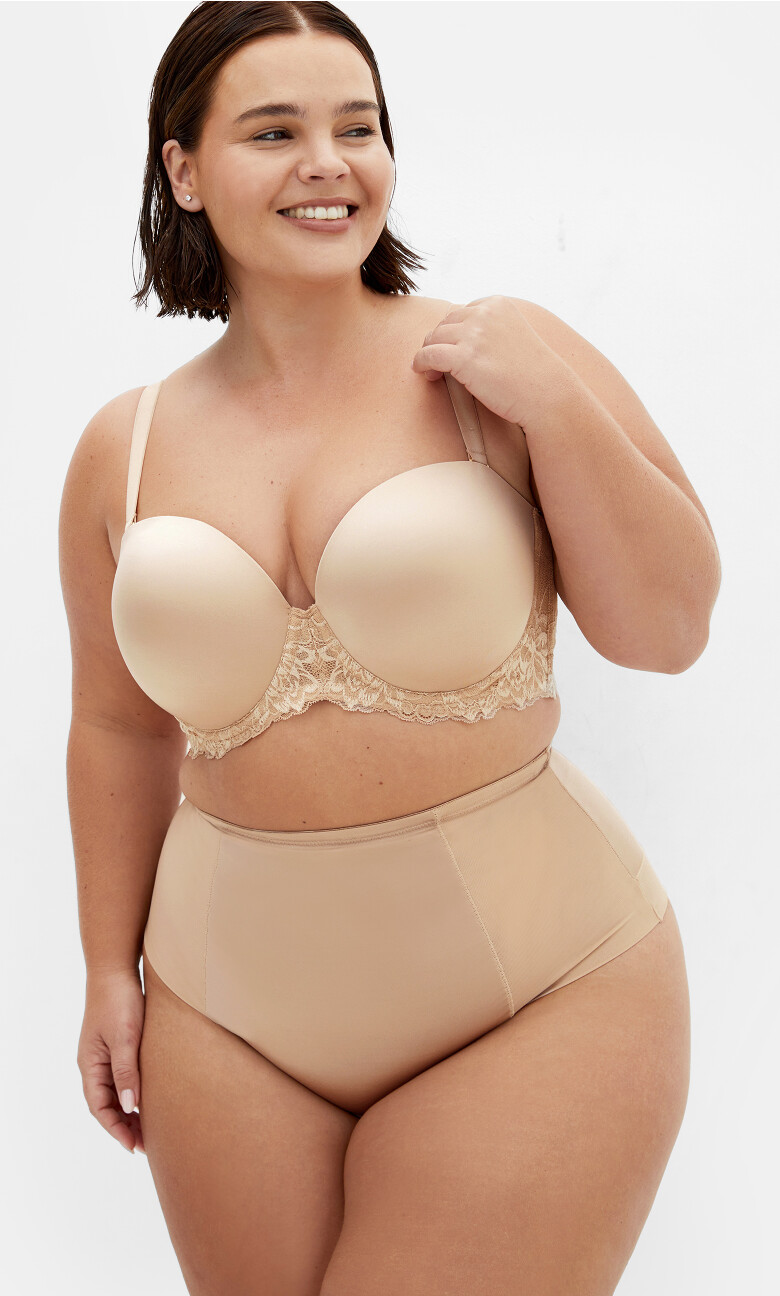 Plus Size Smooth & Chic Control Thong - Latte