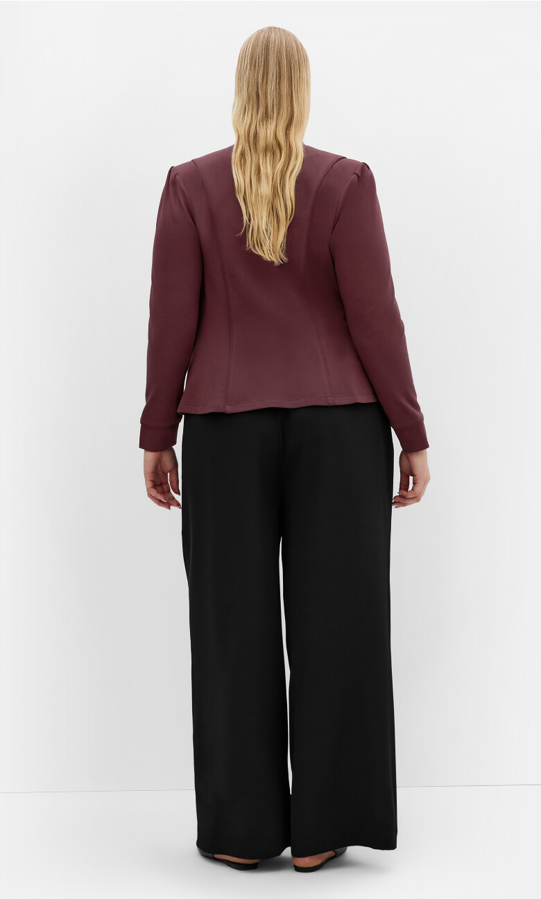Piping Praise Jacket - choc cherry