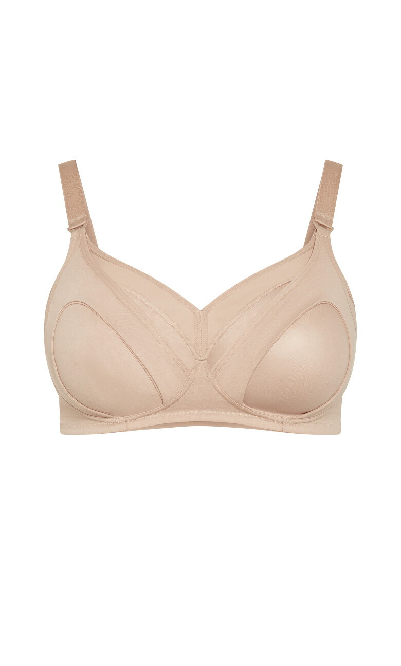 Wireless Maternity Bra - latte