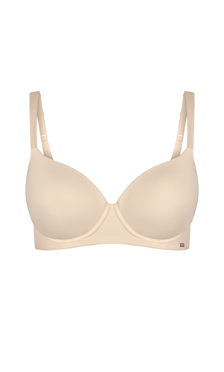 Smooth & Chic Cotton T-Shirt Bra - latte