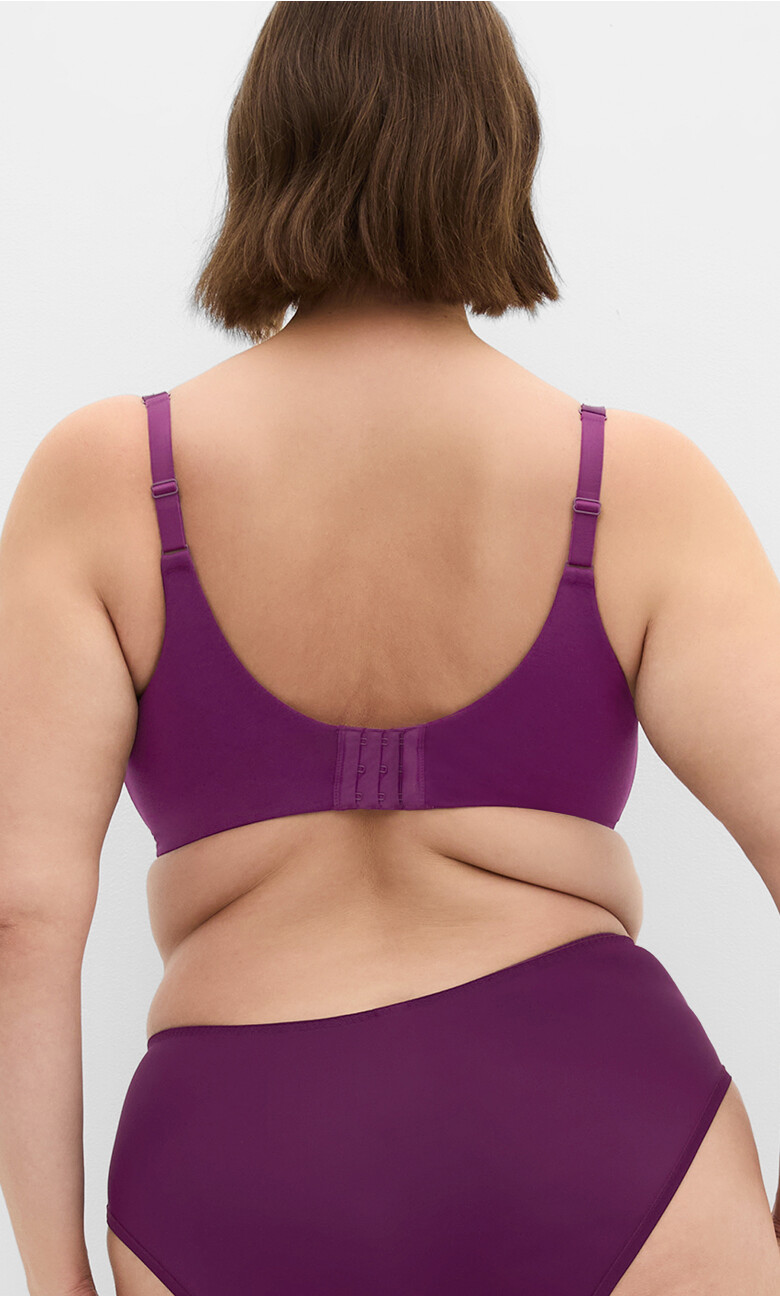 Smooth & Chic Cotton T-Shirt Bra - purple iris