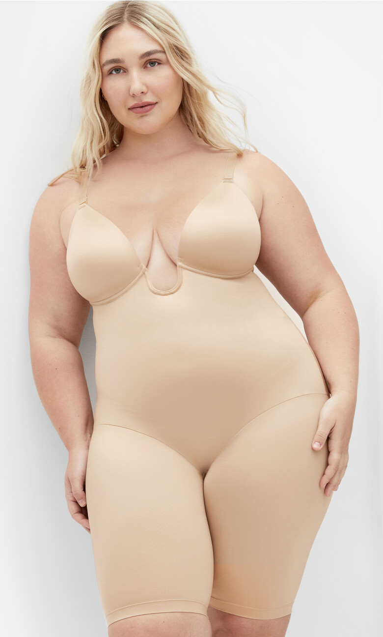 Smooth & Chic Plunge Bodyshaper - latte