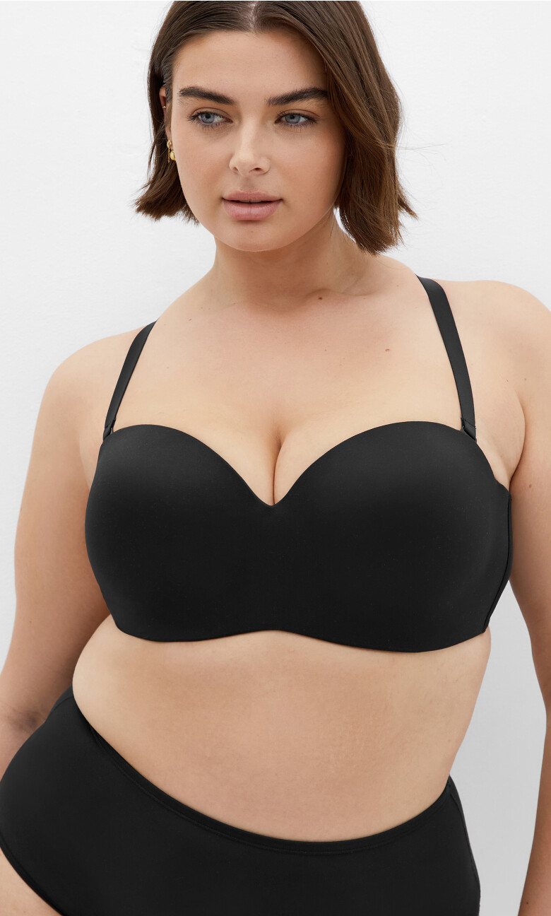 Plus Size Bodycon Multiway Bra - black