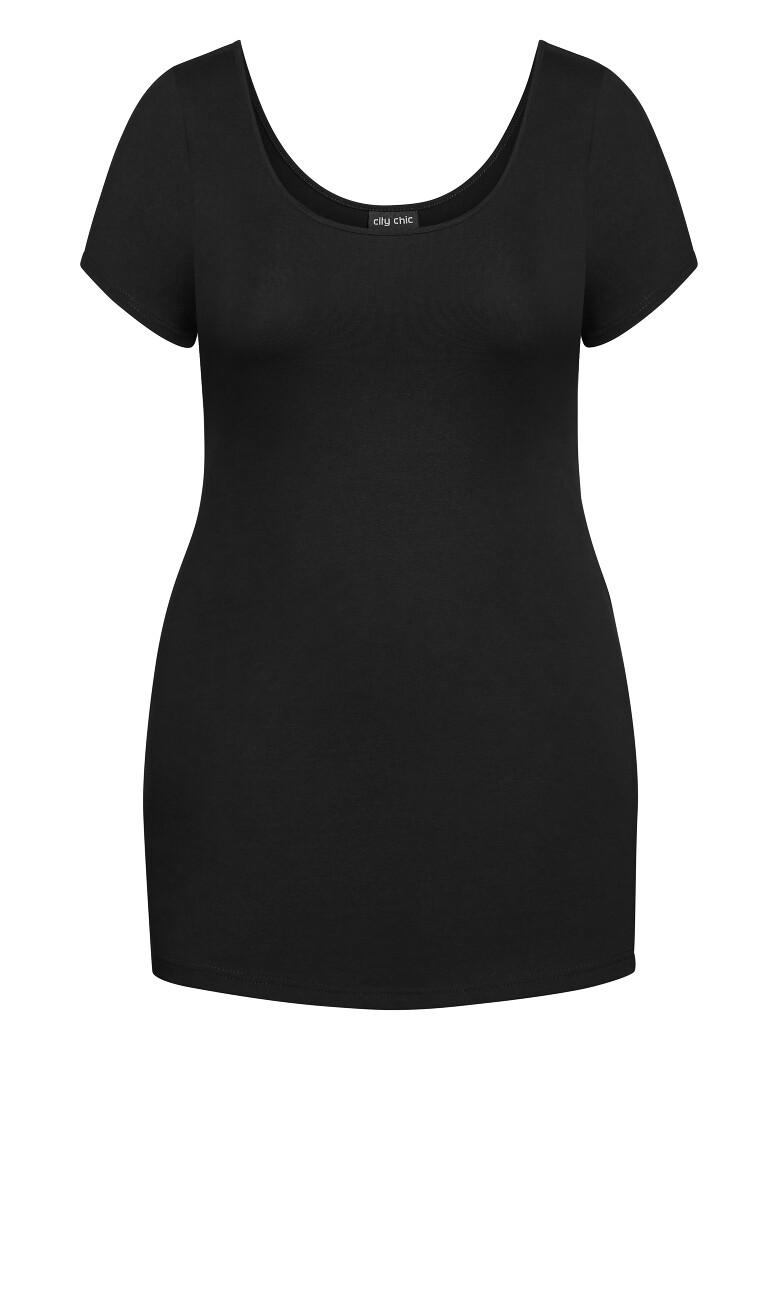Super Longline Top - black