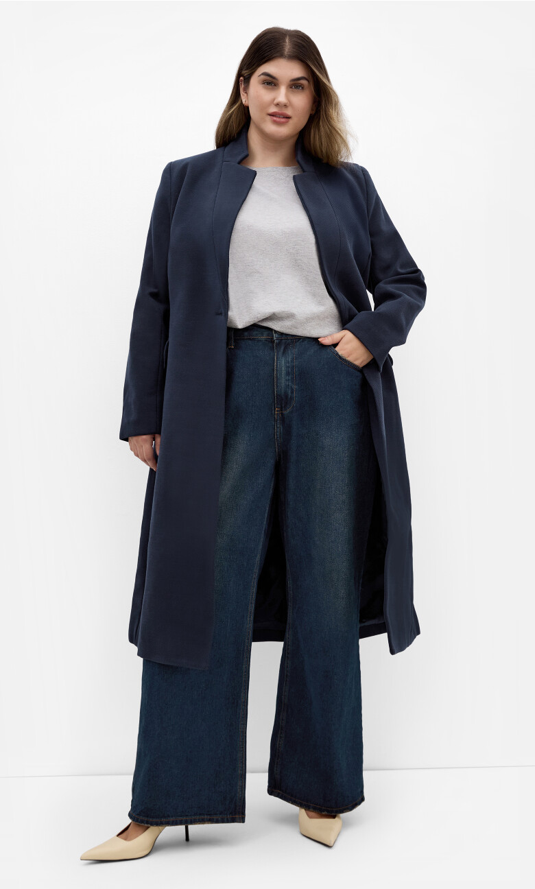 Plus Size Mia Coat - navy