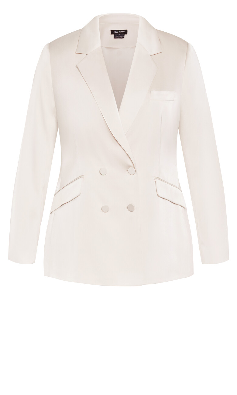 Rylie Satin Blazer - oat