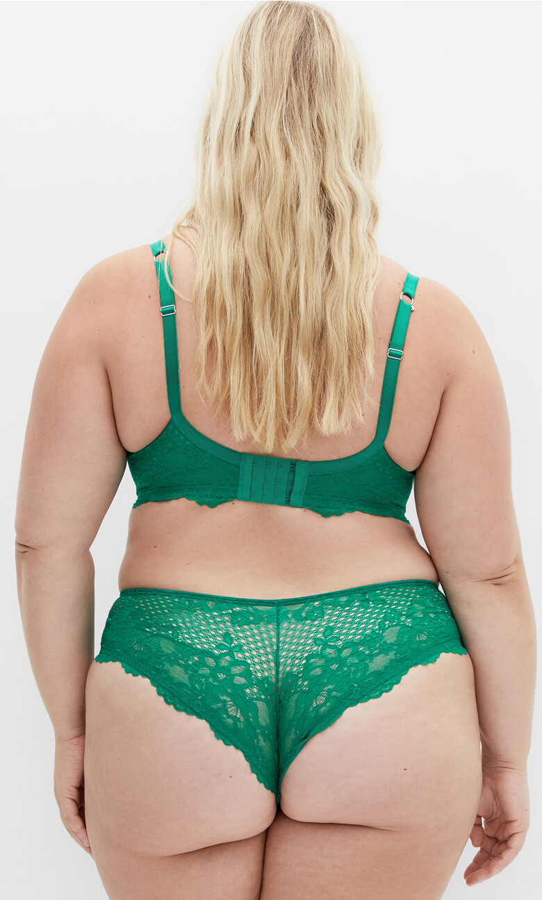 Allure Ouvert Cheeky Panty - kelly green