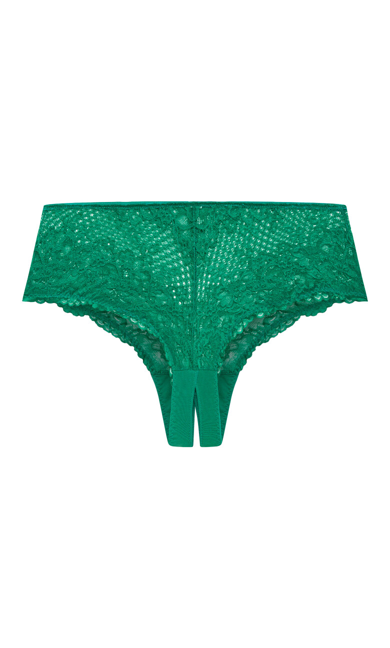 Allure Ouvert Cheeky Panty - kelly green