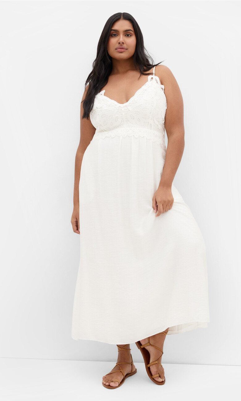 Plus Size Martina Maxi Dress - ivory
