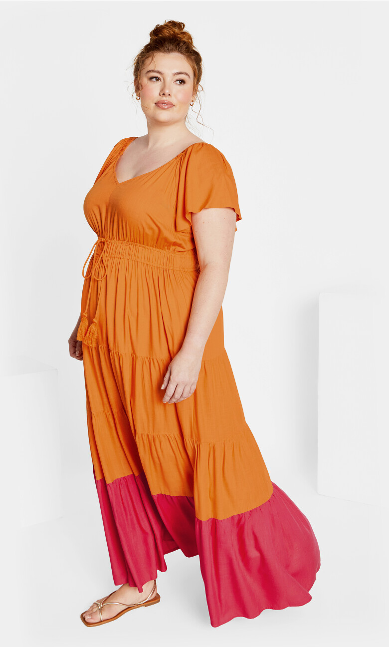 Plus Size Colour Pop Dress - mango