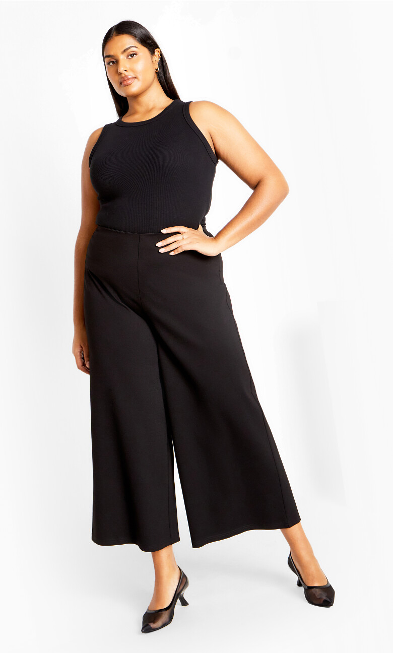 Ponte Wide Leg - black