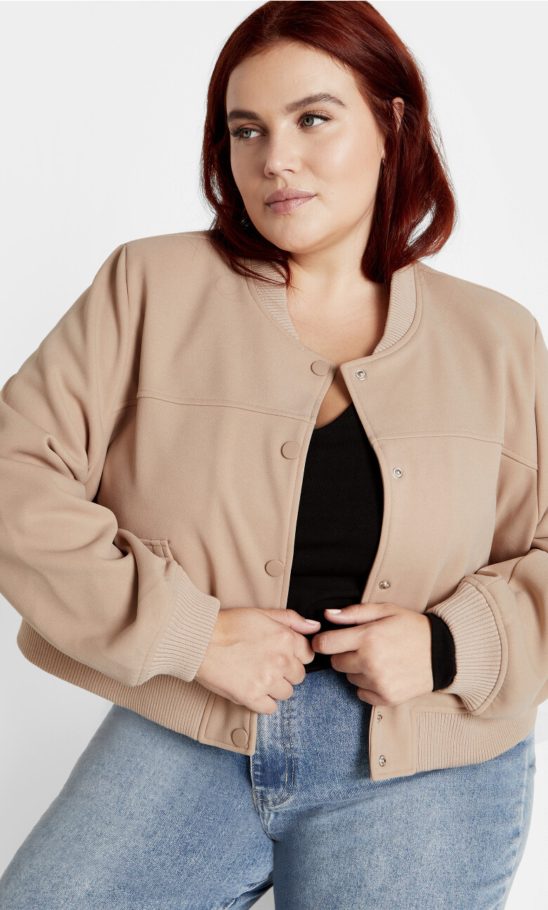 Ivy Bomber Jacket - nougat
