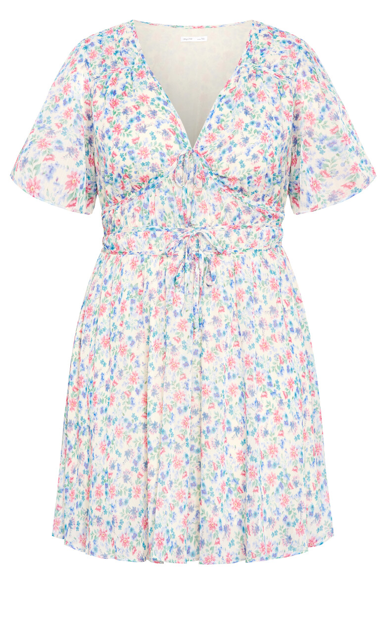 Cara Print Mini Dress - cream