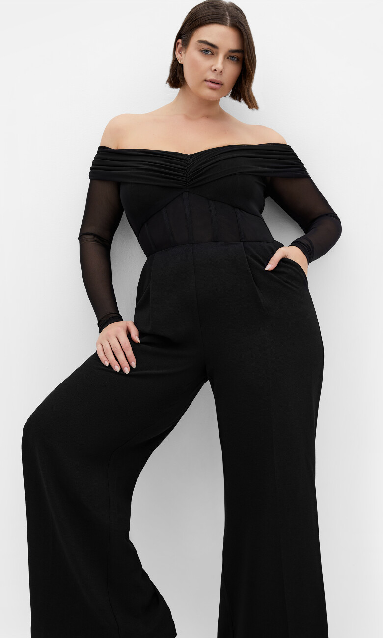 Plus Size Lana Jumpsuit - black