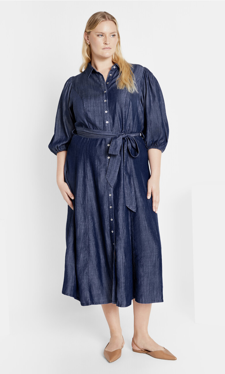 Matilda Dress - dark wash