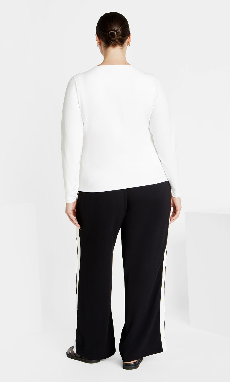 Annie V Neck Top - white