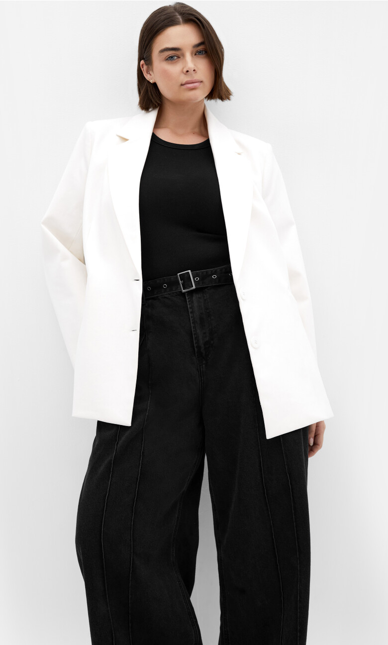 Plus Size Galactic Jacket - cream