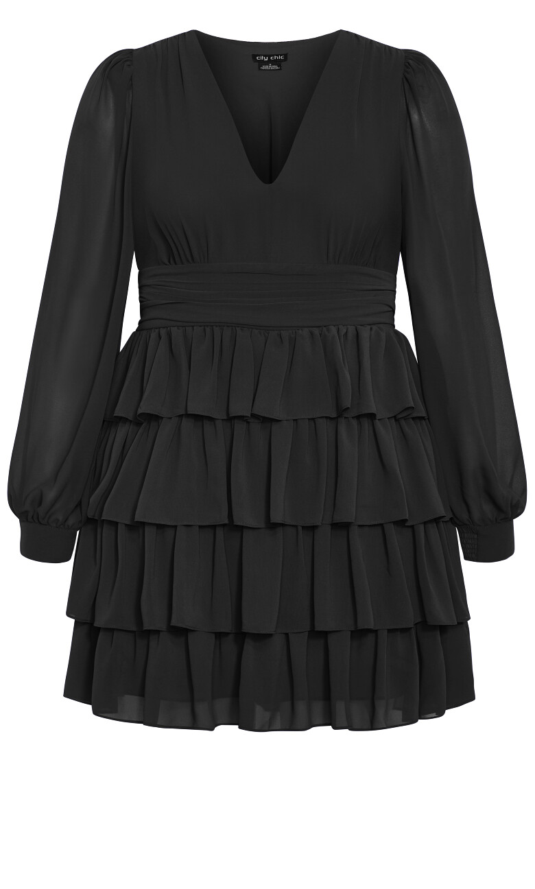 Kailey Sheer Sleeve Mini Dress - black