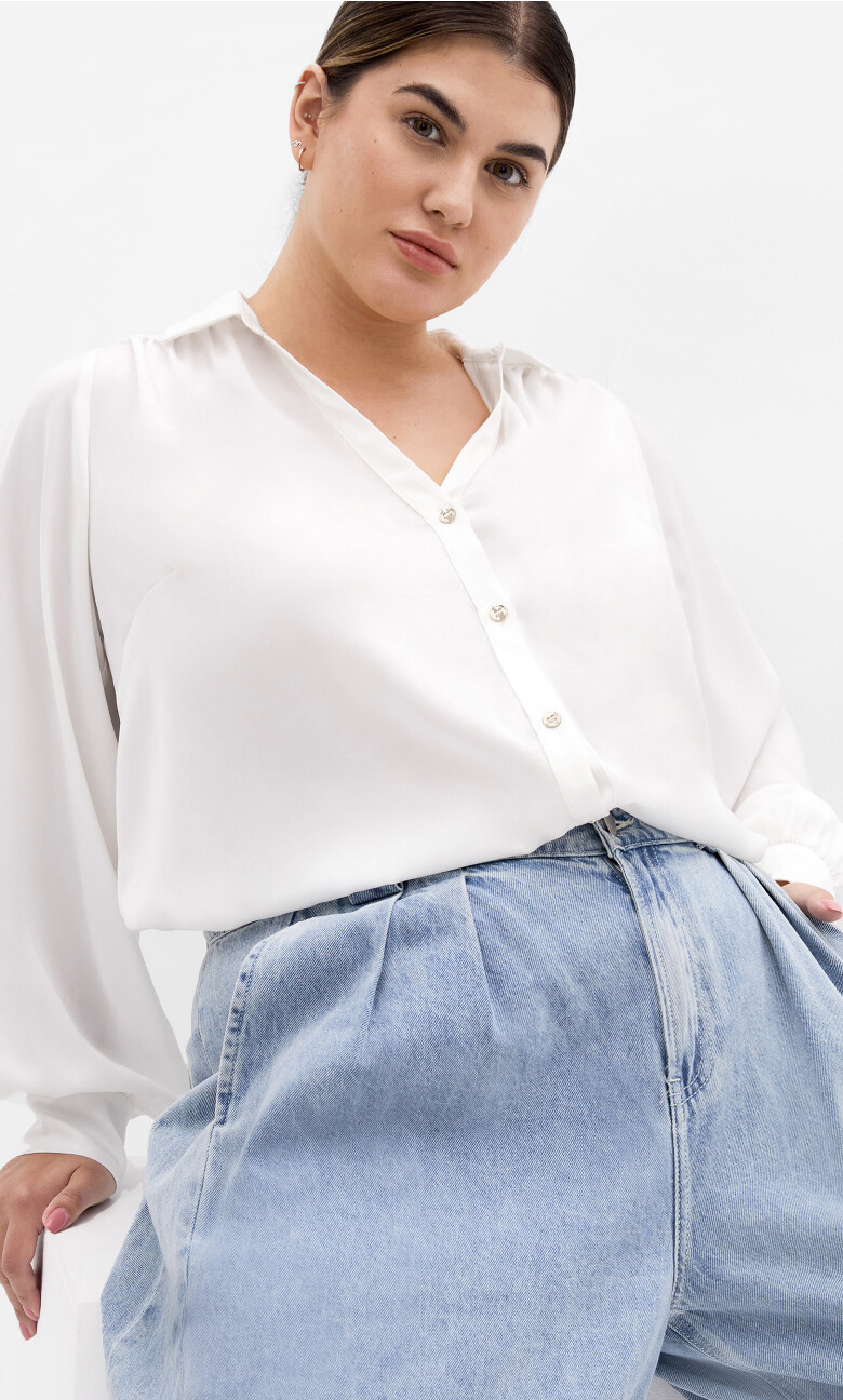 Plus Size Hadlee Shirt - ivory