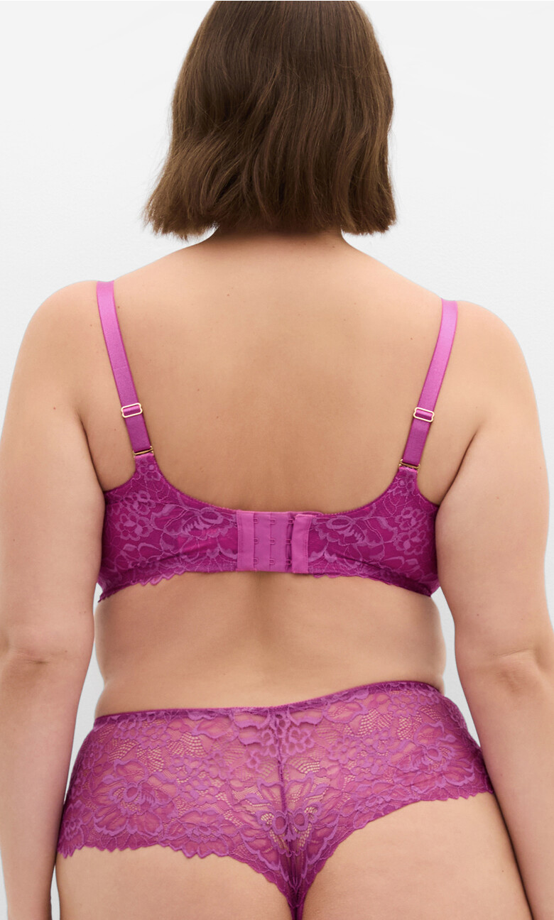 Caitlin Lace Cheeky Panty - bright rose
