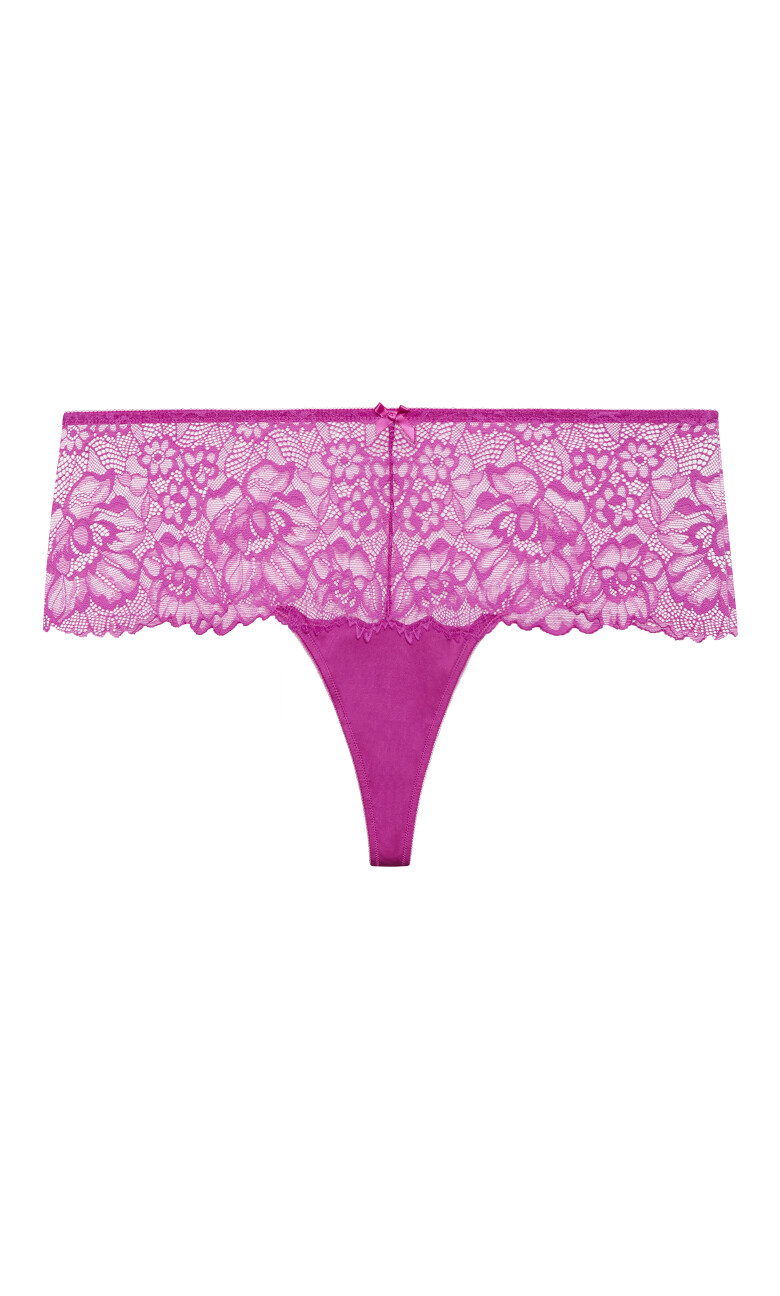 Caitlin Lace Cheeky Panty - bright rose