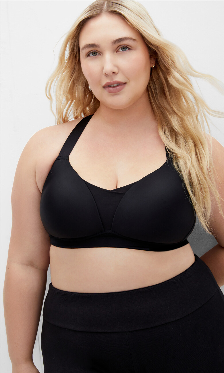 Shapely Wireless Sport Bra - black
