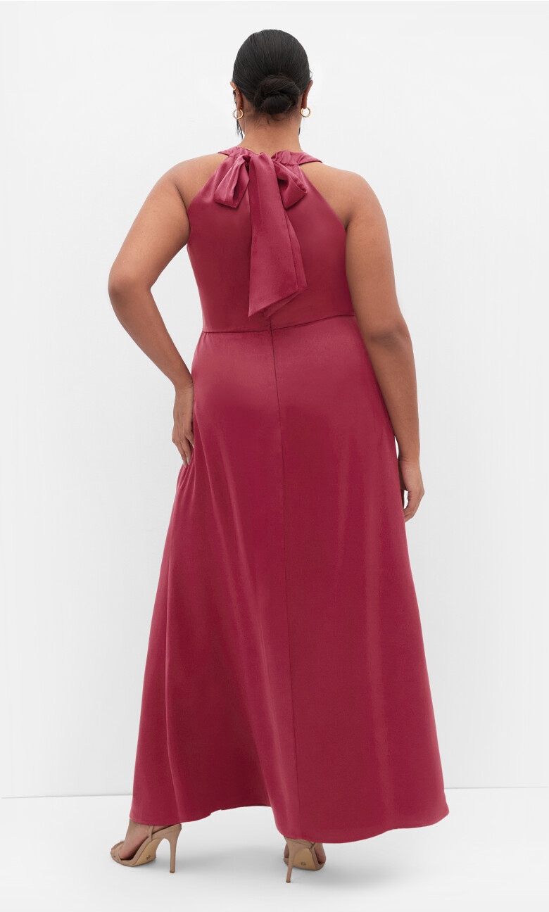 Celina Halter Maxi Dress - bordeaux