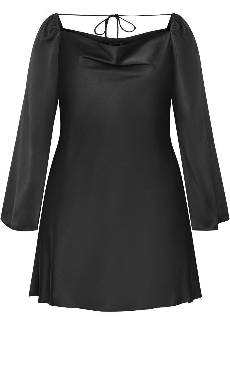 Lauryn Cowl Neck Mini Dress - black
