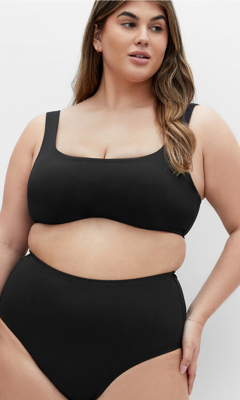 Vigo Hi Waist Bikini Brief - black