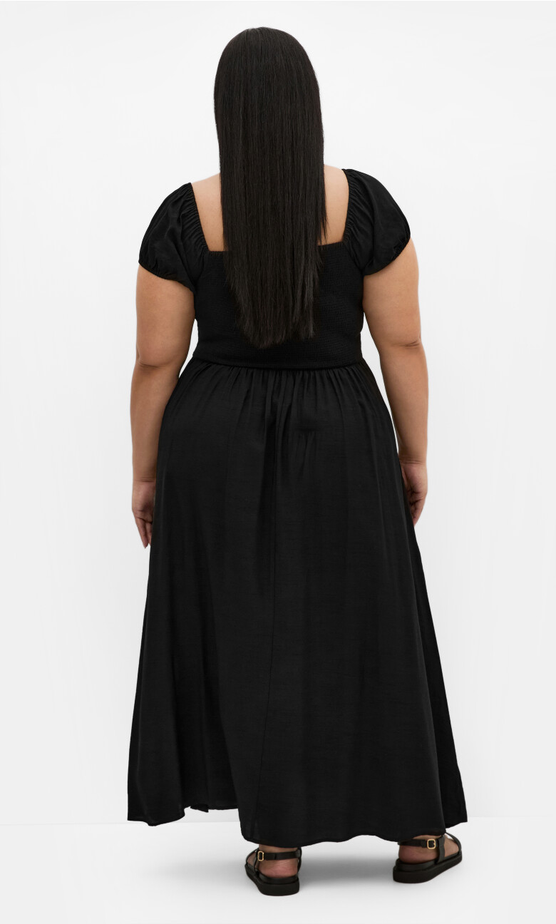 Abbigail Split Maxi Dress - black