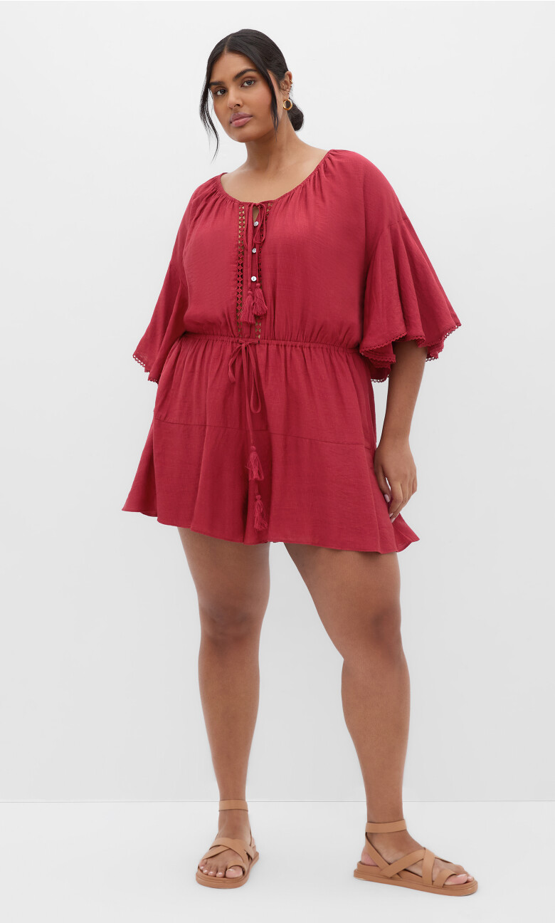 Harlow Lace Playsuit - shiraz