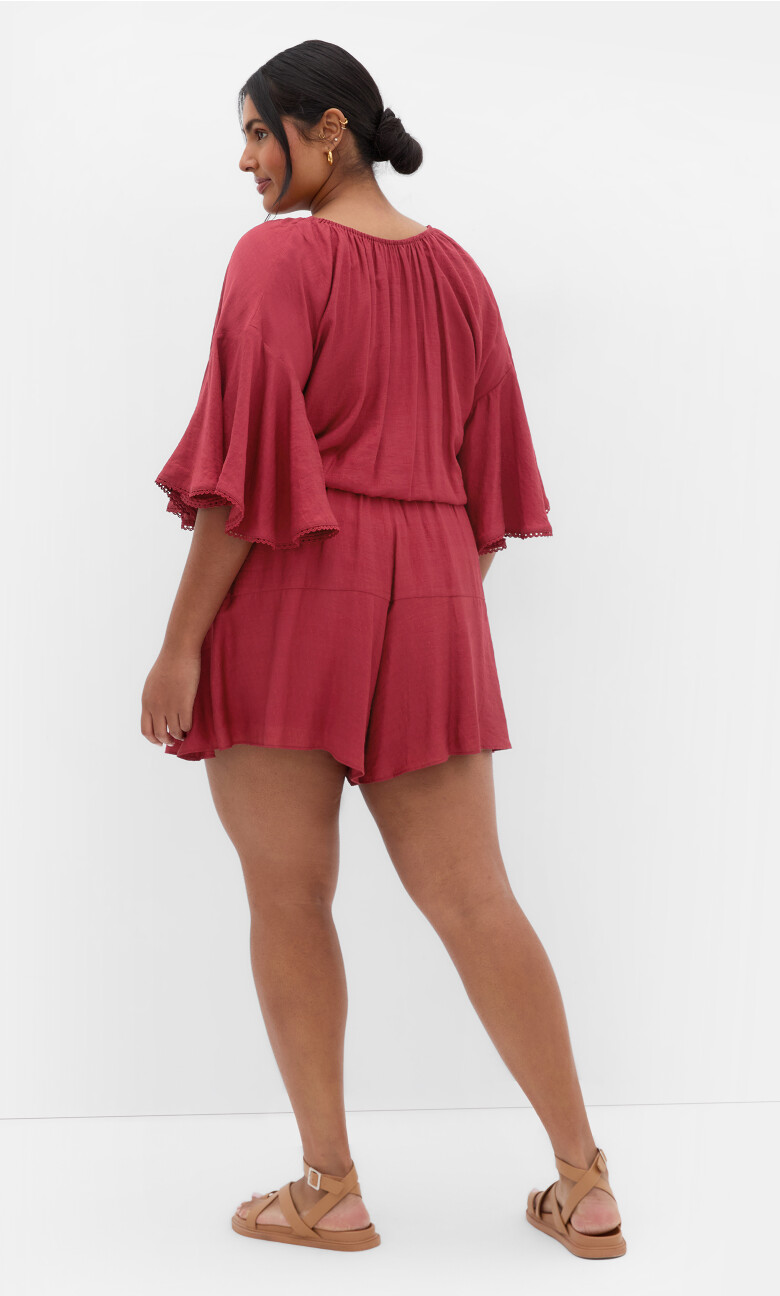 Harlow Lace Playsuit - shiraz