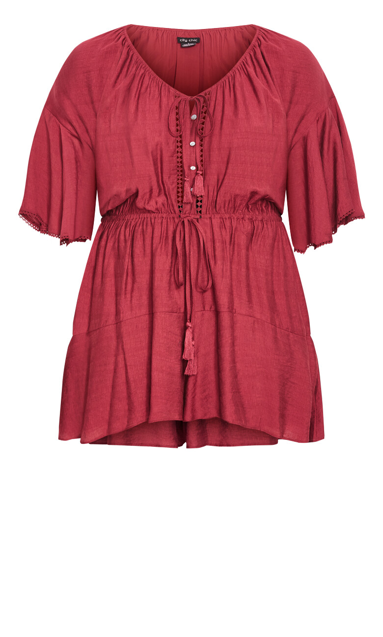 Harlow Lace Playsuit - shiraz