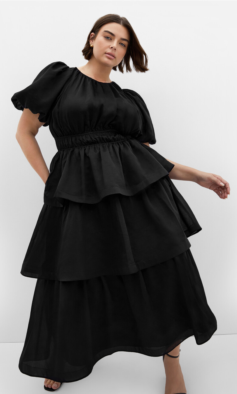 Plus Size Heavenly Maxi Dress - black
