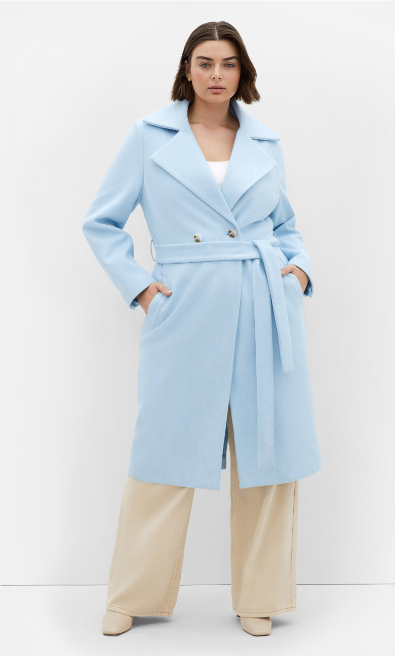 COAT RILEY ROW - Powder Blue