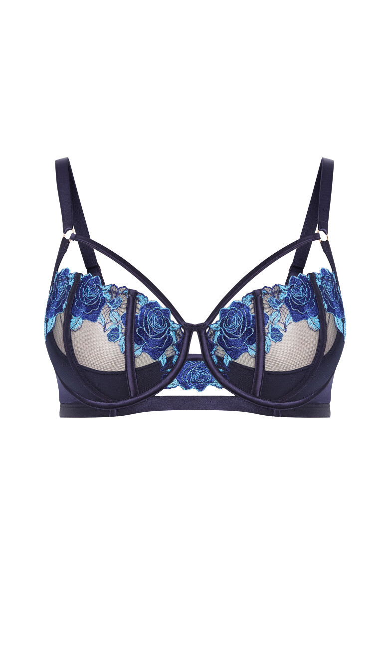 Serena Demi Underwire Bra - electric blue