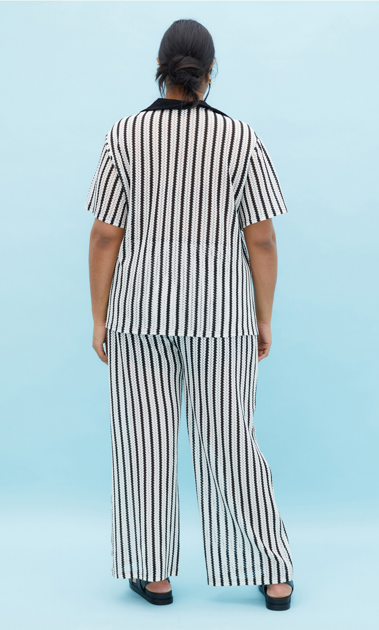 Carla Stripe Pant - ivory