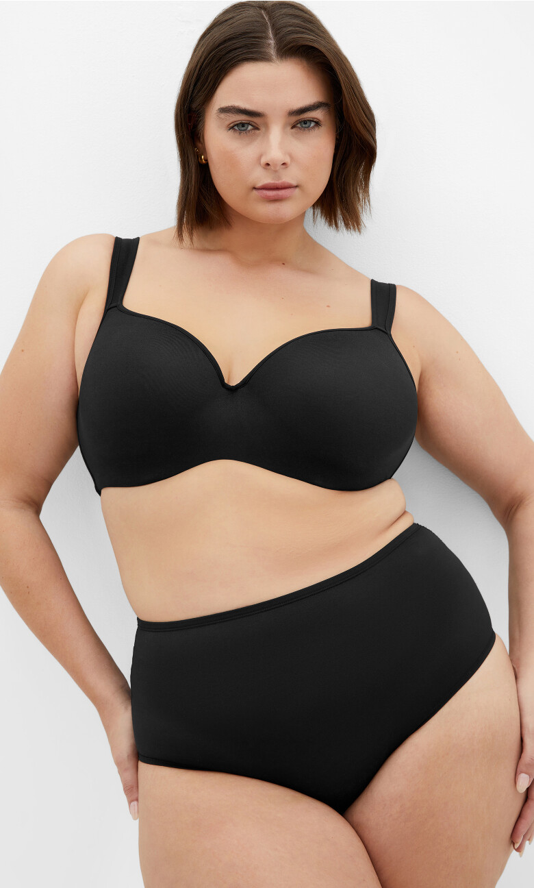 Plus Size Balc Smooth & Chic Tshirt Bra - black
