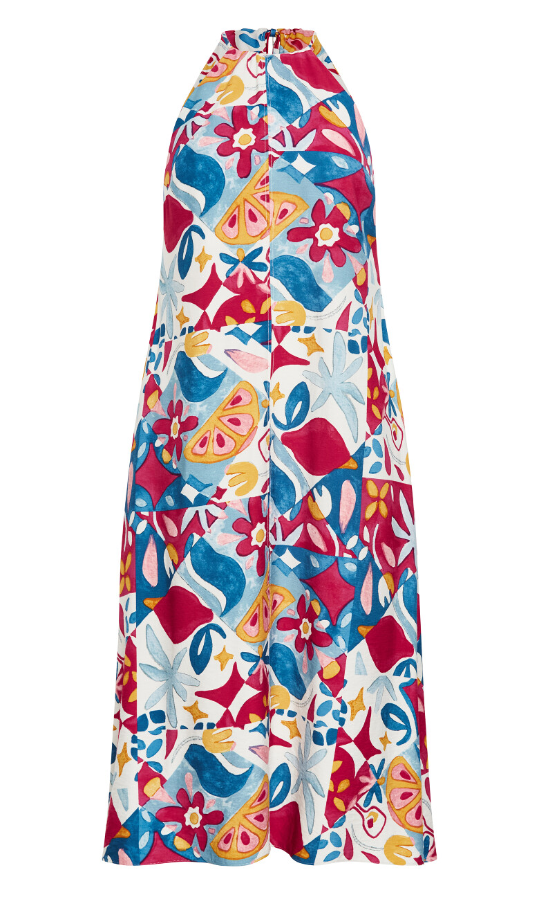 Mosaic Halter Maxi Dress - print