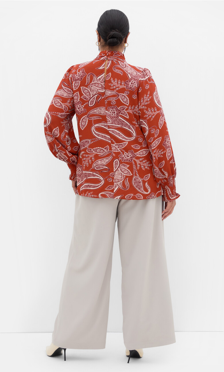 Indie Print Top - ginger