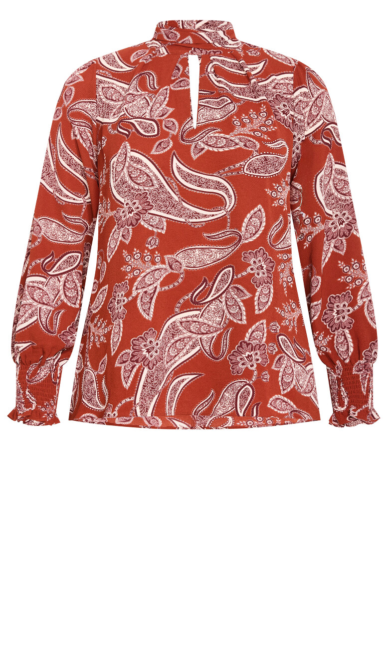 Indie Print Top - ginger